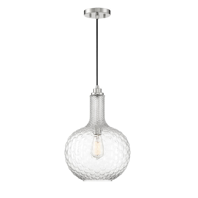 1 Pendant, Polished Nickel