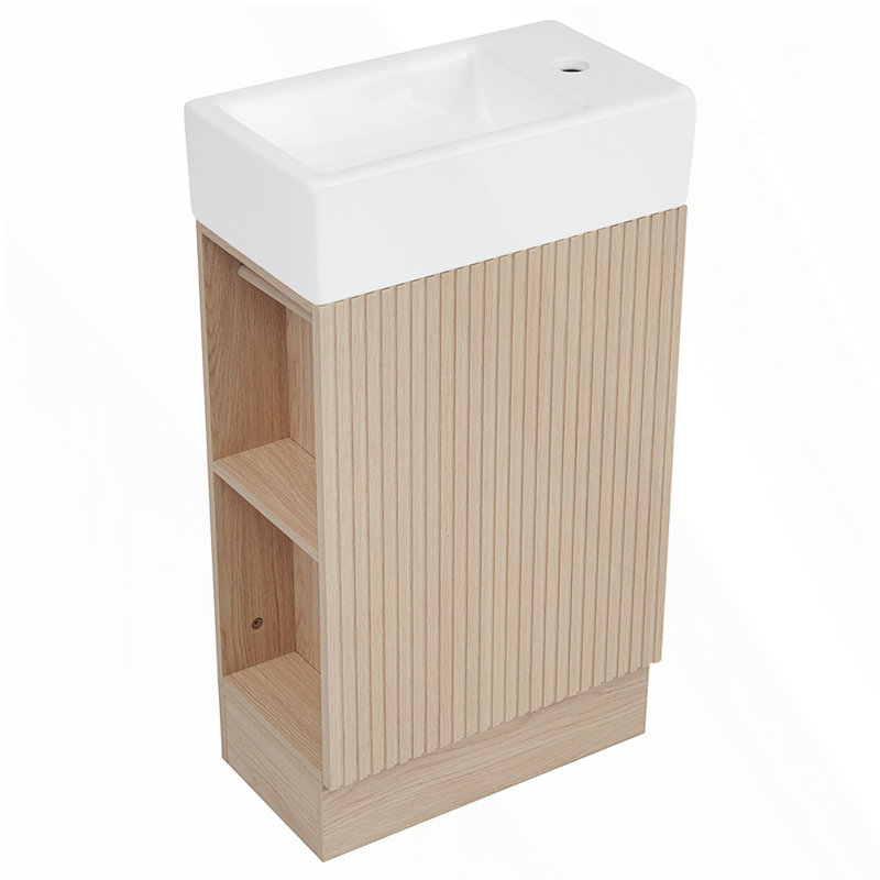 18.6" Bathroom Vanity with Sink, Natural