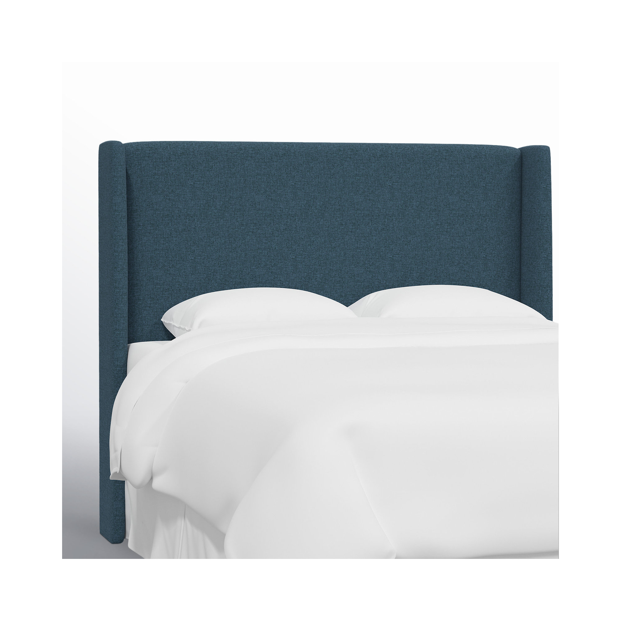 Tilly Upholstered Headboard, Zuma Navy Textured Linen, Queen
