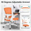 Chaise de bureau FelixKing, chaise de bureau ergonomique en maille respirante avec dossier lombaire réglable à haut dossier, accoudoirs rabattables, chaise de bureau pivotante et confortable pour bureau à domicile-134287733-134287734-134287736