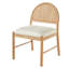 Chaise rembourrée Verona Organic Modern avec dossier cannelé et structure en bois d'hévéa massif pour la cuisine et la salle à manger-130632533-130632535