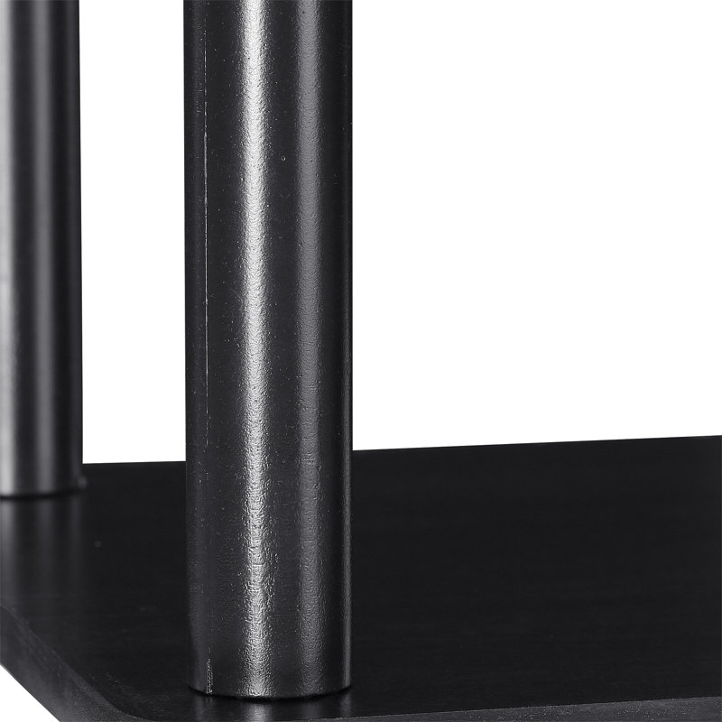 Glenda 119.9cm W Plastic Shelving Unit, Espresso/Black