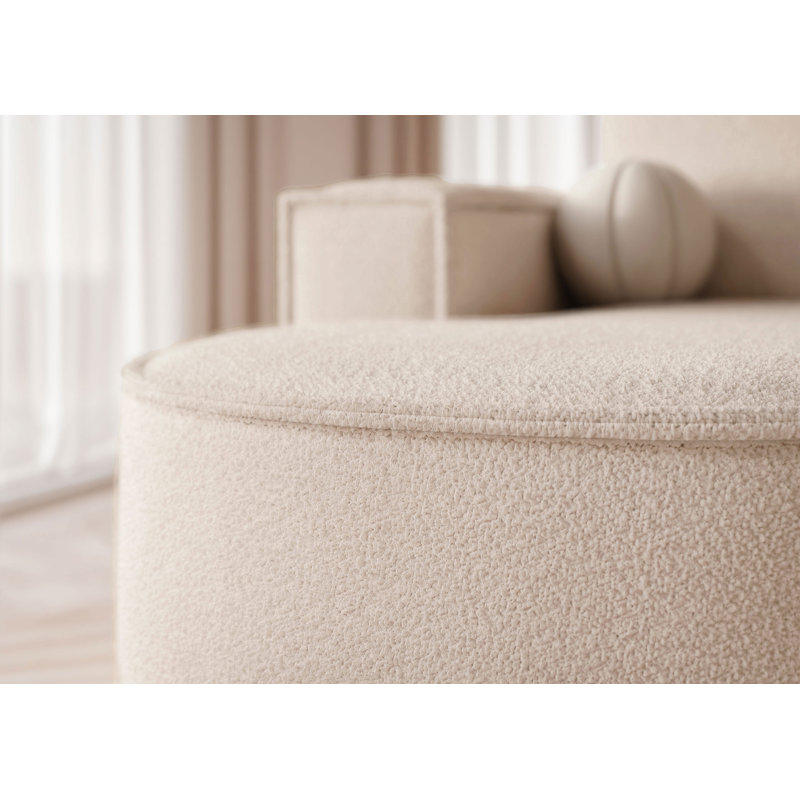 6 Seater Corner Sectional, Right Hand Facing, Beige