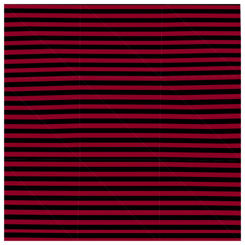 Édredon à rayures moderne, Simple extra long, Rayures rouges