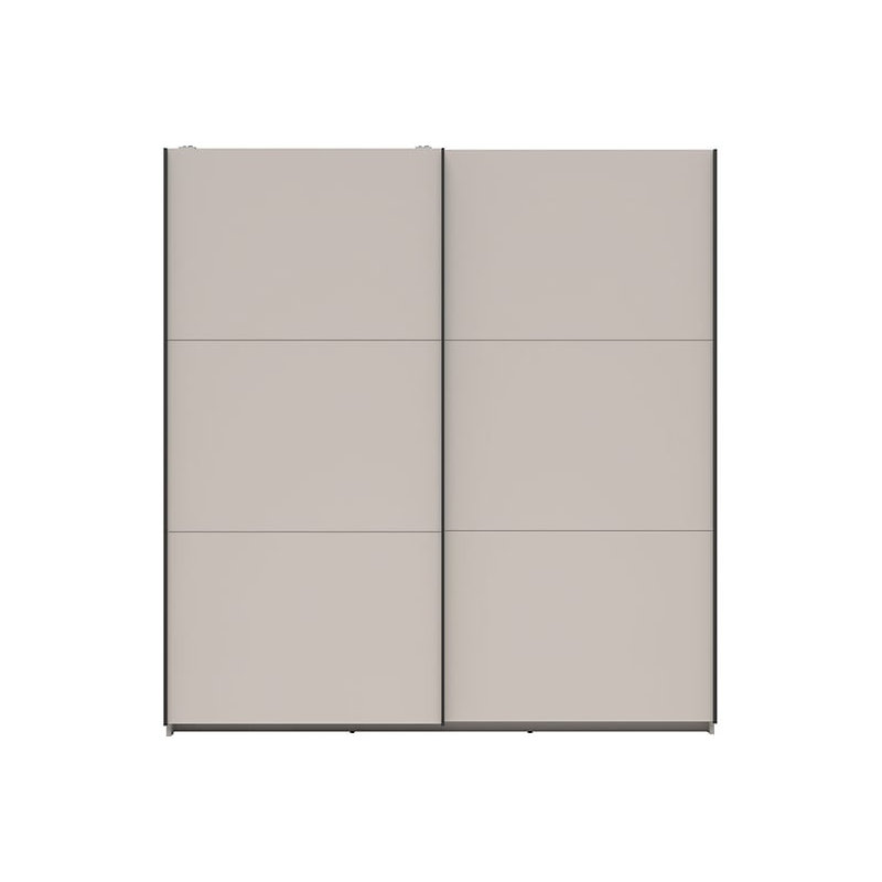 Beverlyn Manufactured Wood Wardrobe, 196cm H x 184cm W x 60cm D, Cashmere