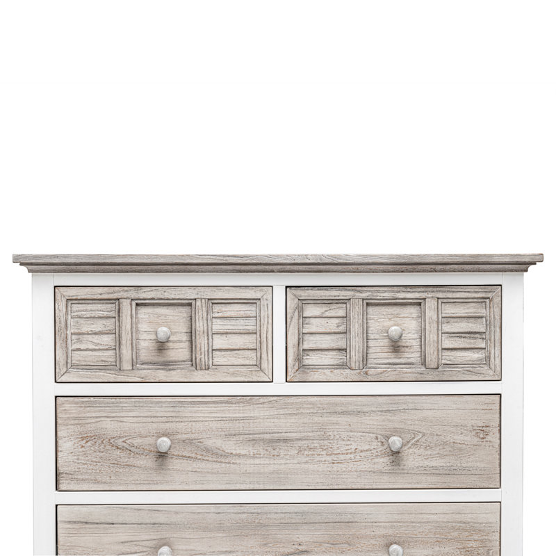 Islamorada - 4 Drawer Chest - Dapple Grey and Blanc Finish