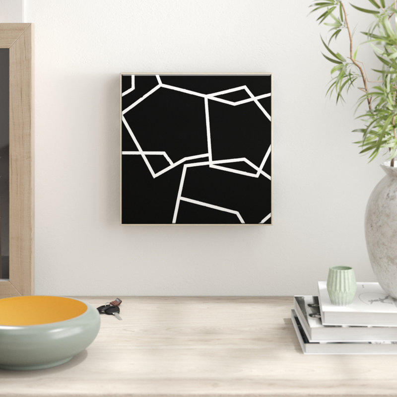 Geometric 2 by Chalie MacRae - Single Picture Frame Print on Canvas, 102cm H x 102cm W x 4cm D, Timber
