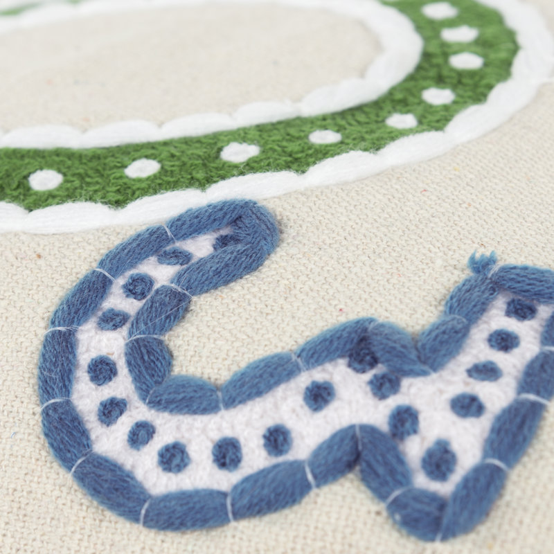 Embroidered Cotton Throw Pillow
