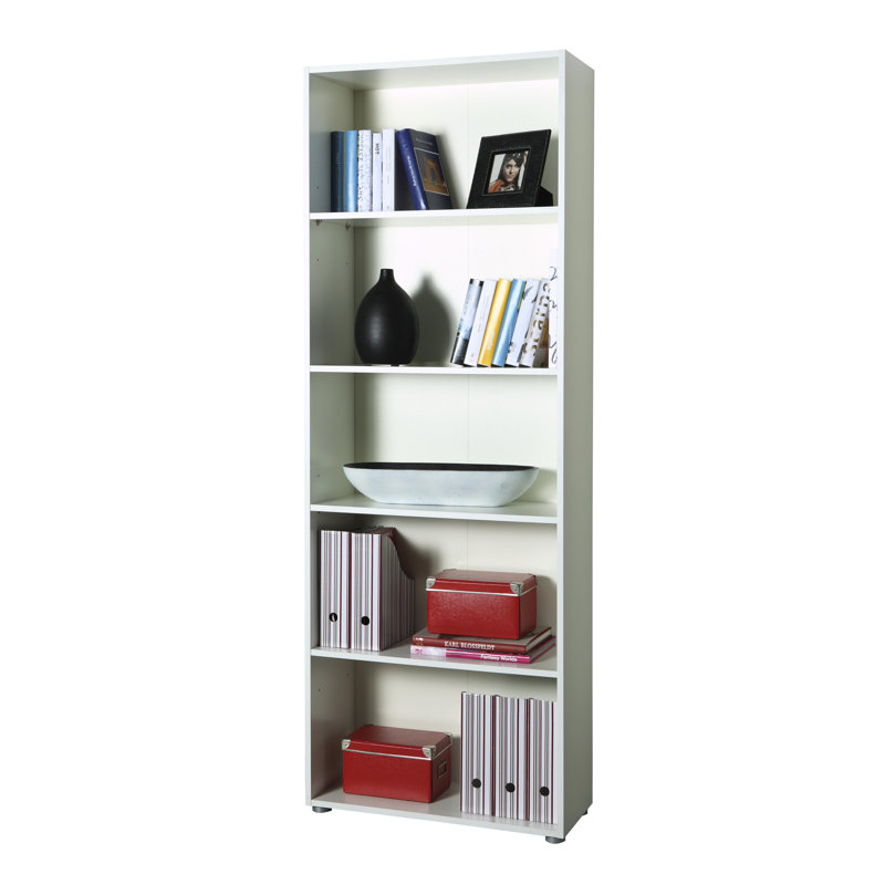 Flow 197cm H x 70cm W Standard Bookcase, White
