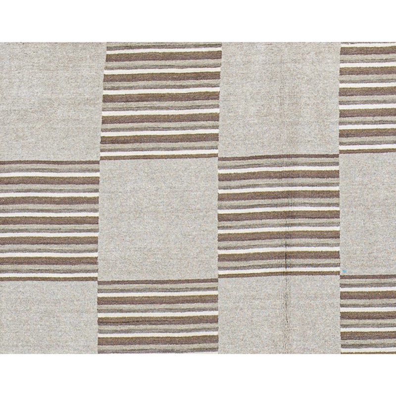Wool Geometric Area Rug in Beige, Rectangle 8'10" x 11'10"