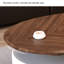 Table de salon minimaliste en grain de noyer