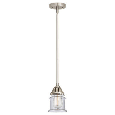Nouveau 2 - Alvi - Mini-luminaire suspendu à tige 6 po 1 lumière - Ampoule non incluse - Finition cuivre antique - Abat-jour blanc mat