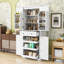 Grand garde-manger avec 3 organisateurs coulissants, 6 tablettes de porte, 2 tiroirs et tablettes réglables-884500794