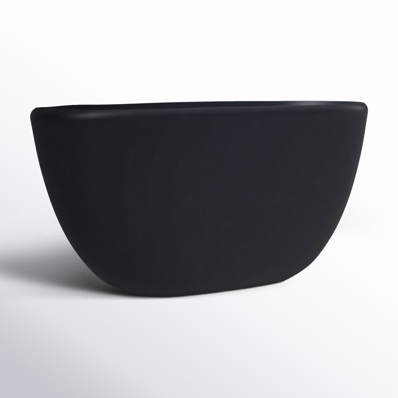 Vase de table en céramique noir 4 po