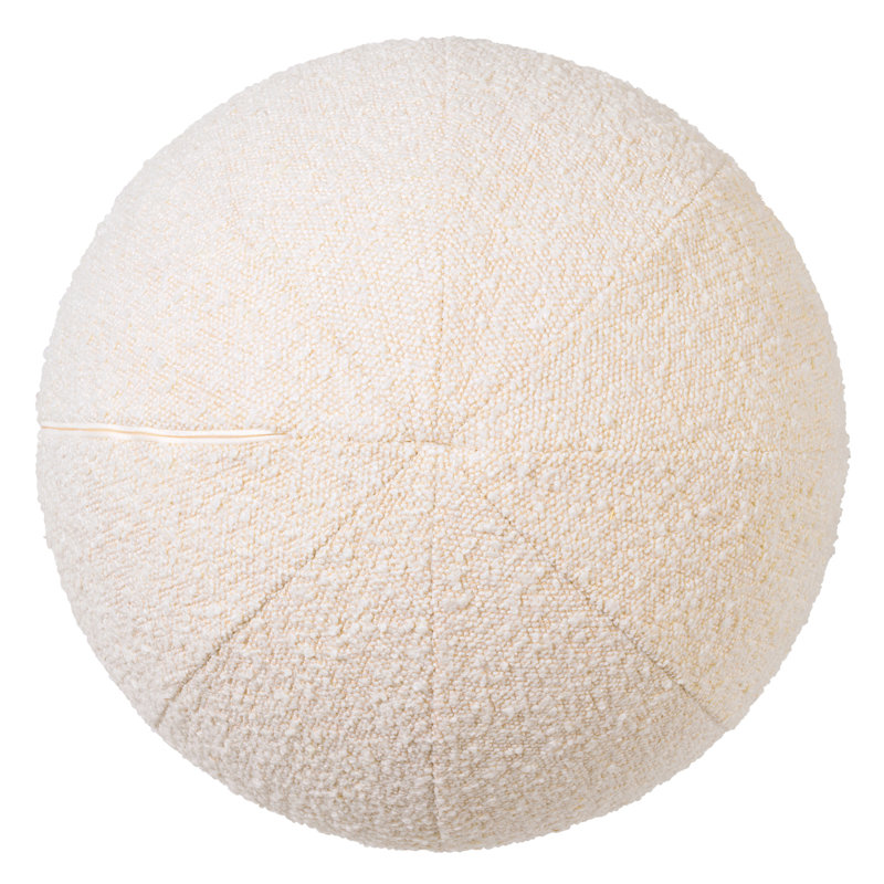 Palla Circular Pillow Cover & Insert, 14.57" x 14.57", Cream