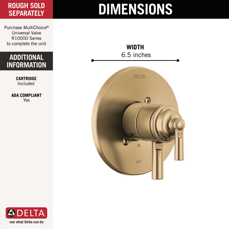 SAYLOR™ Monitor® 17 Series Valve Trim Only, Champagne Bronze