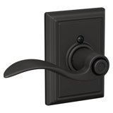 Accent Privacy Door Lever with Addison Rosette