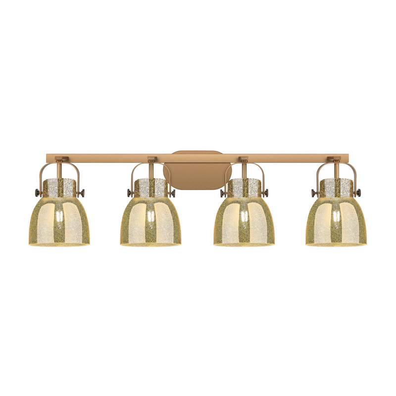 Slovan 4 - Light Dimmable LED Vanity Light, Brushed Brass, Smoke, 4 Lights