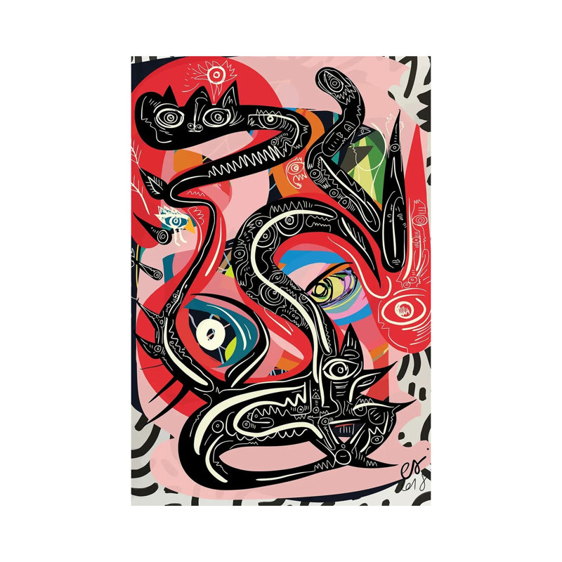 Black Snake Spirit Is Alive by Emmanuel Signorino - Wrapped Canvas Print, 30.48cm H x 20.32cm W x 1.91cm D