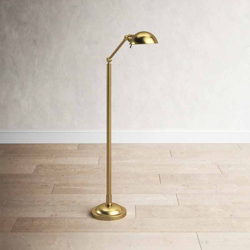 Girard 74" Task Floor Lamp, Vintage Brass