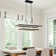 Antwaine 2-Light Modern Chandelier Rectangular Kitchen Island Pendant with Remote Control