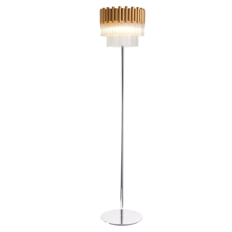 Synthia 157cm Chrome Candelabra Floor Lamp