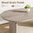 Oval Farmhouse Dining Table for 6-8 People, 63" Long Kitchen Table with Thick Wooden Base for Dining Room, Living Room, Office-906634609-906634606
