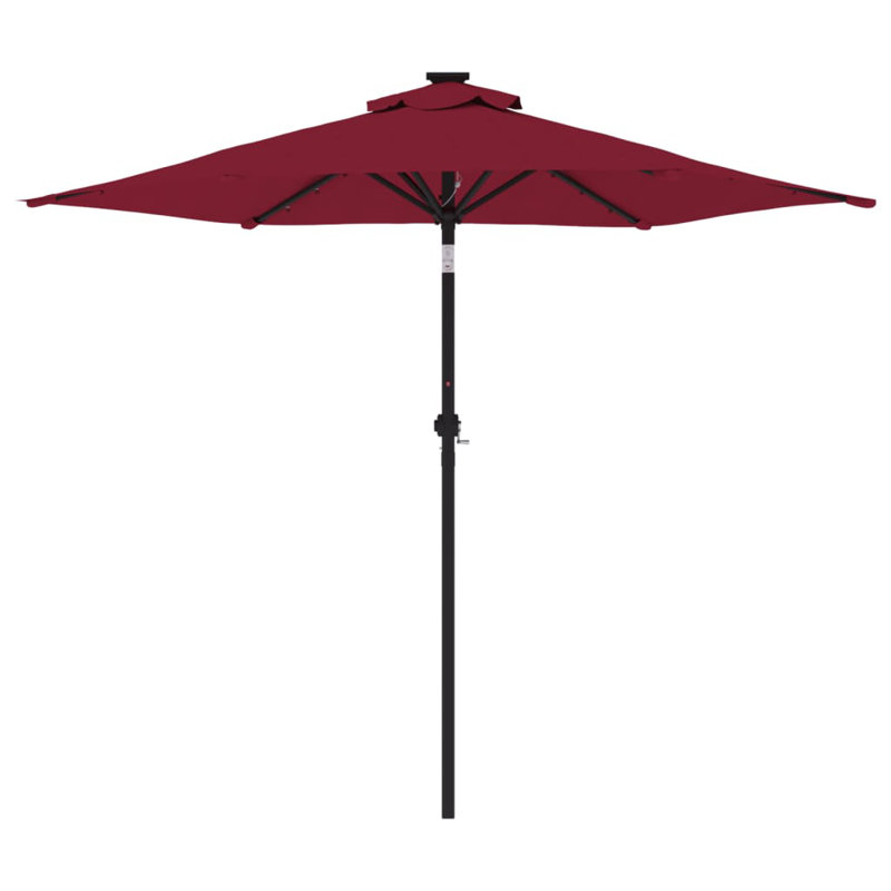 Beach Parasol, 212cm H x 225cm W x 225cm D, Bordeaux red