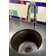 17" Large Round Hammered Copper Bar/Prep Sink