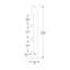 Plastique blanc H 4 3/8 po x l 78 3/4 po x P 1/2 po couronne blanche