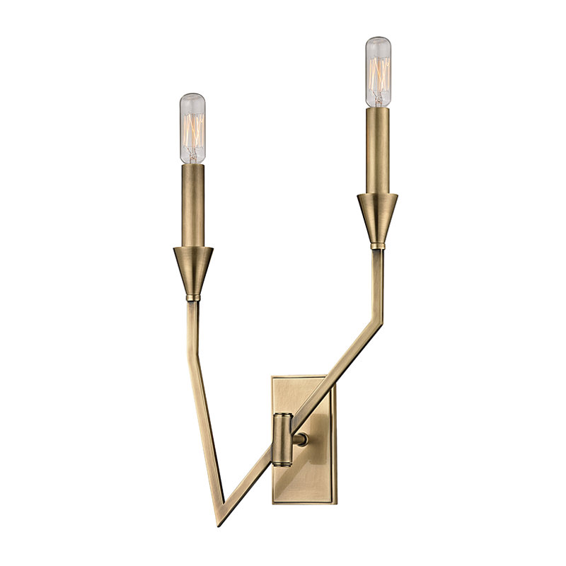 Archie 2 - Light Wallchiere, Aged Brass