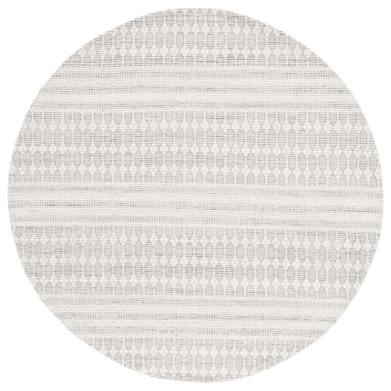 Busbee Hand Woven Performance Geometric Rug, Round 6'