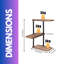 Applin 3 Tier Wall Mounted Floating Corner Shelf Rustic Brown