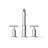 Purist Deck-Mount Bath Faucet Trim for High-Flow Valve with Cross Handles-1753487