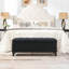 Repose-pieds de rangement 47,5 po, banc de rangement avec charnière de sécurité, repose-pieds capitonné pour le salon, le vestibule, le couloir, le repose-pieds et le support 500 lb-777157523