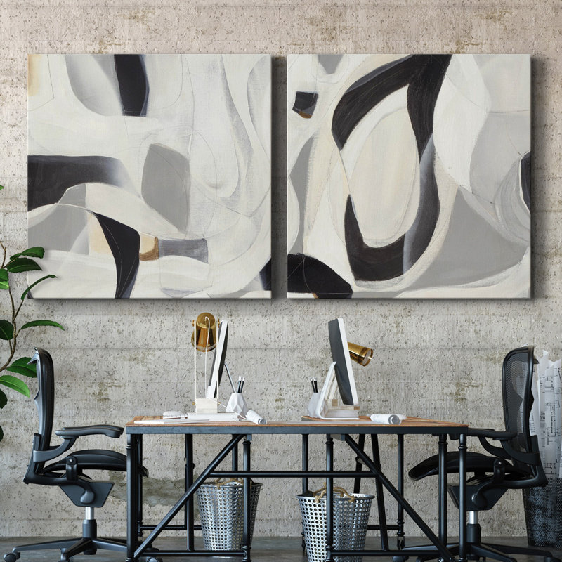 The Search III - 2 Piece Wrapped Canvas Print Set, 32" H x 64" W x 1" D