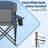 Folding Camping Chair, Oversized Chair, Adjustable Armrests With Cooler Bag, Storage Bag, Mesh Fabric-1425081594