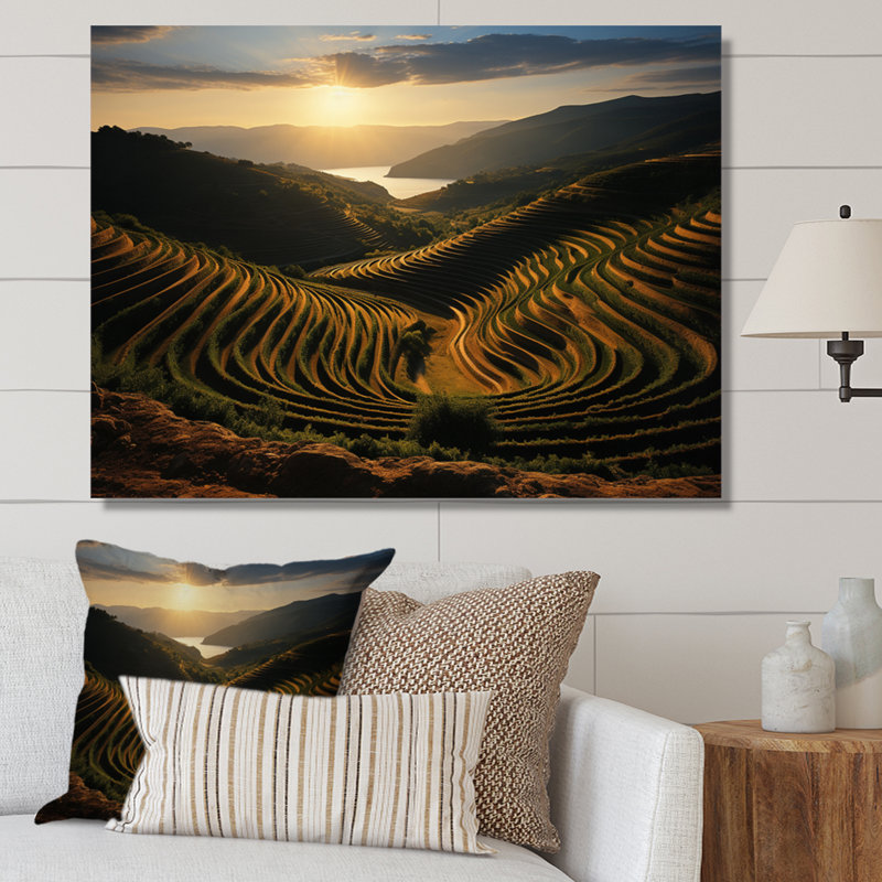 «Scenic Dynamic Vineyard I», reproduction d'art sur toile, H 30 po x l 40 po x P 1,5 po, Toile tendue