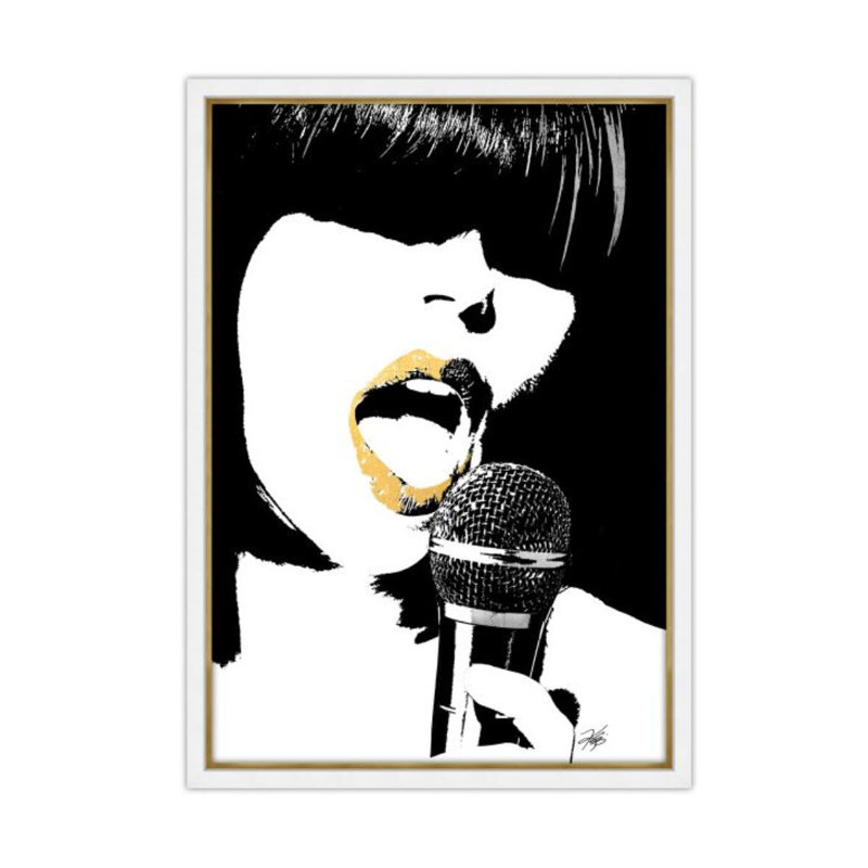 Glam Rock VI Print by Kelli Ellis, Gilded Gold and Silver, 44" H x 30" W