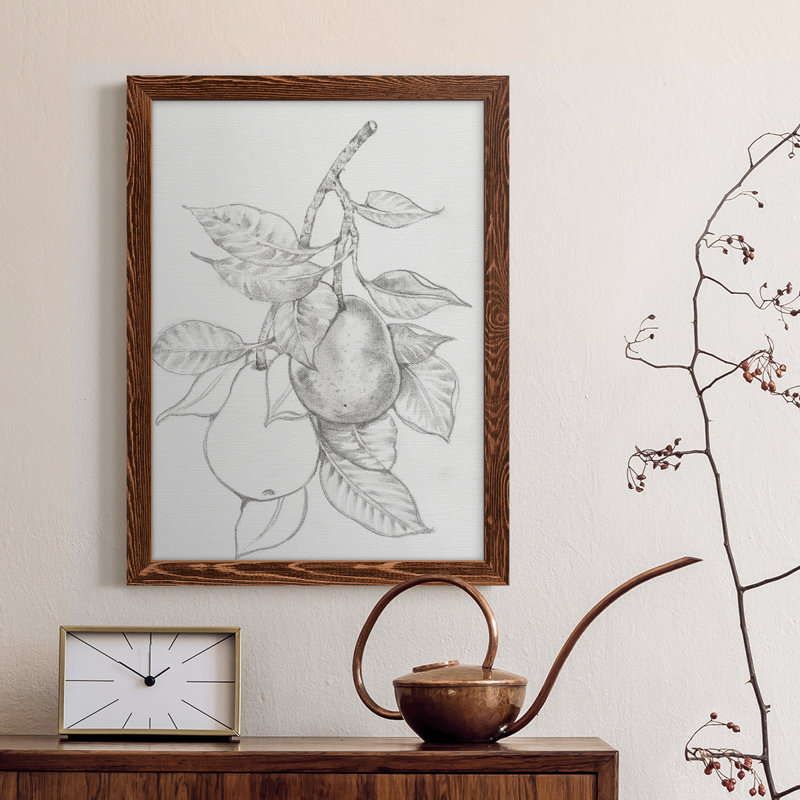 Branche de fruitier III, toile encadrée de qualité supérieure - prête à être accrochée, H 32 po x l 23 po x P 1 po, Érable