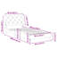 Structure de lit vidaXL sans matelas Piran gris foncé 90 x 190 cm velours-121202937-121202939