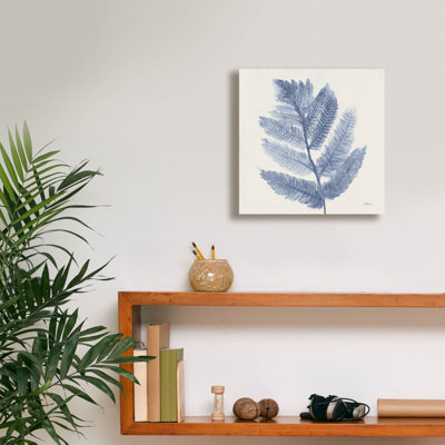 «Forest Ferns I Blue» par Albena Hristova, art mural sur toile