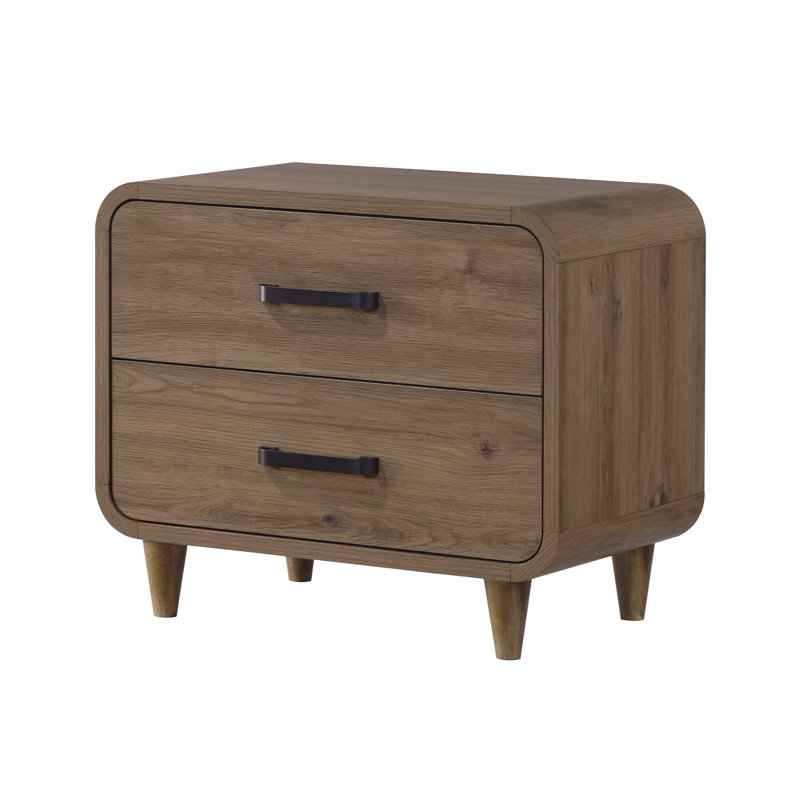 Table de chevet contemporaine, Brun