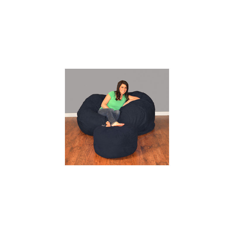 Breton Bean Bag Sofa, Micro Suede - Navy