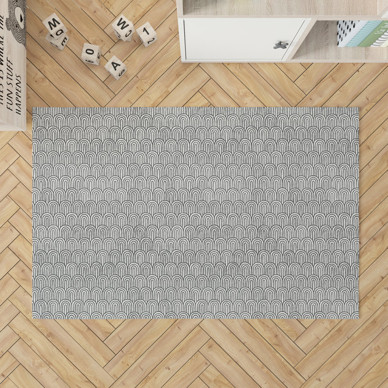 Tapis de jeu Rolling Hills, Ivoire/gris anthracite, Rectangle 2 pi x 3 pi