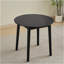 Table ronde noire, tout en bois, pouvant accueillir 2 à 4 personnes, diamètre 31,5 pouces-880644696