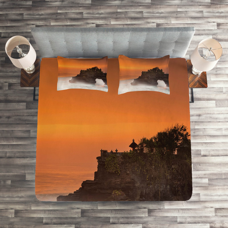 Coastal Polyester Coverlet, King Bedspread + 2 Shams