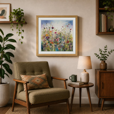 Meadow Floral Art No.2 - Framed Print