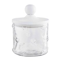 Mud Pie Glass Canister Set White - Linabella