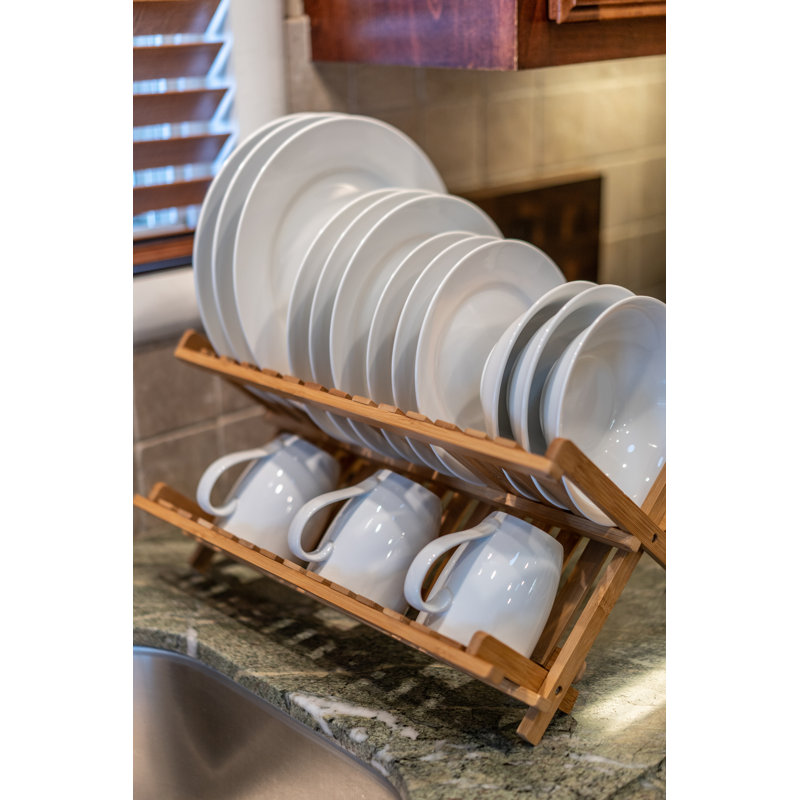 Eco-Friendly Bamboo Foldable Dish Rack